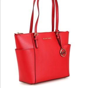 Michael Kors
Jet Set East West Logo Charm Saffiano Leather Tote Bag
